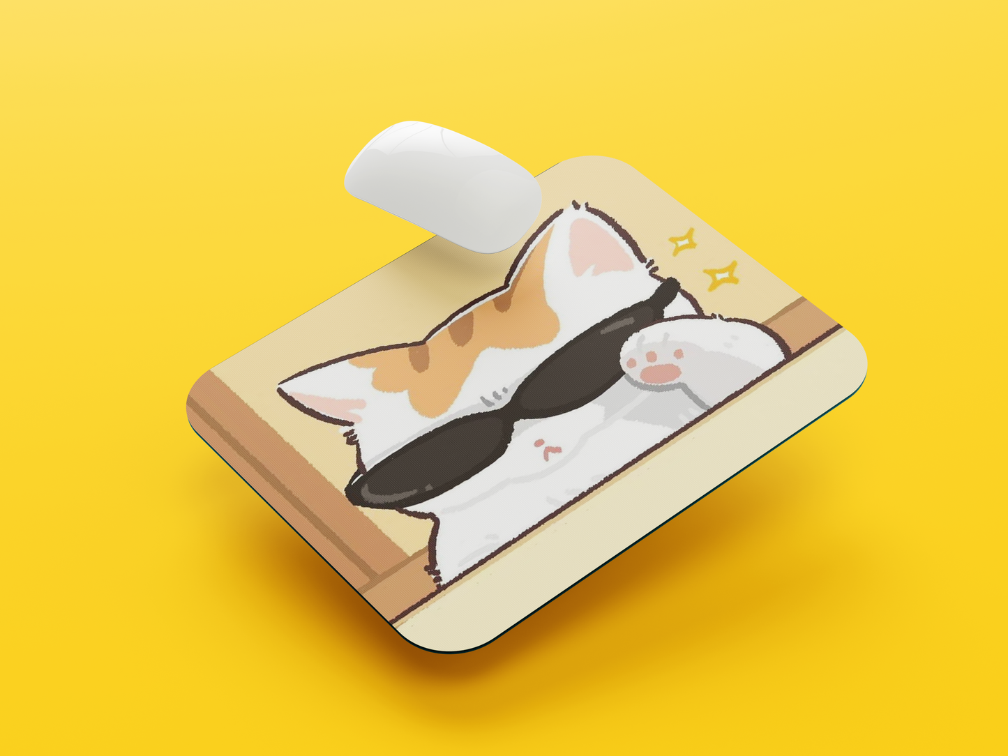 Sunglass Cat Mouse Pad