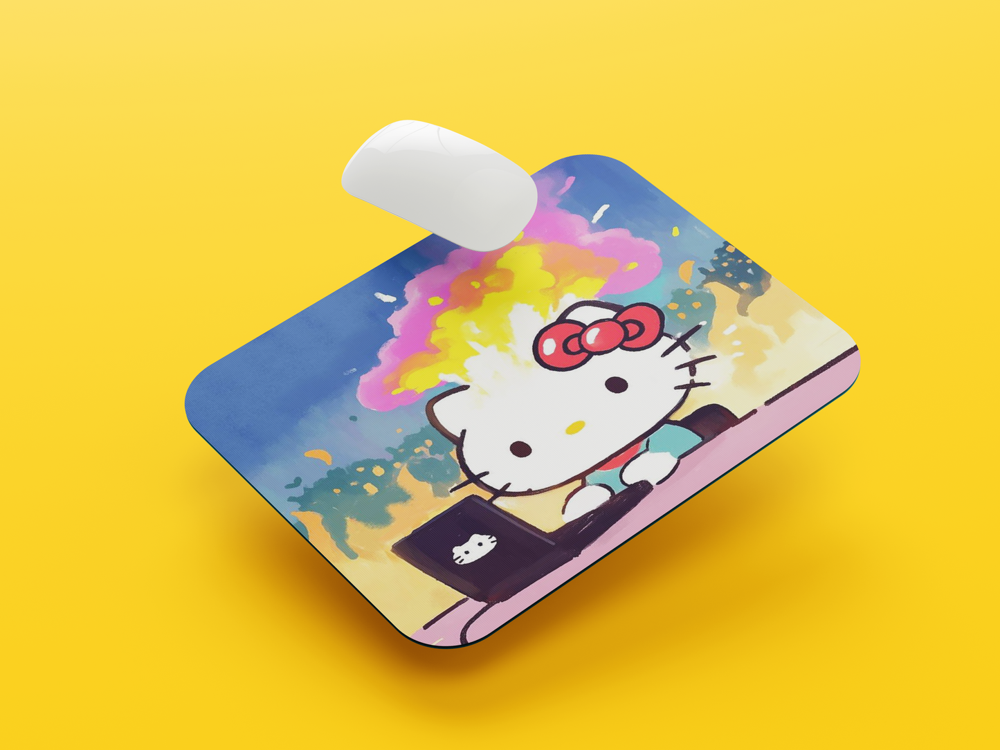 Cat On Fire 002 Mouse Pad