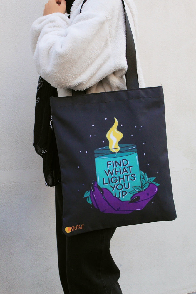 Find What Light's You Up Tote Bag