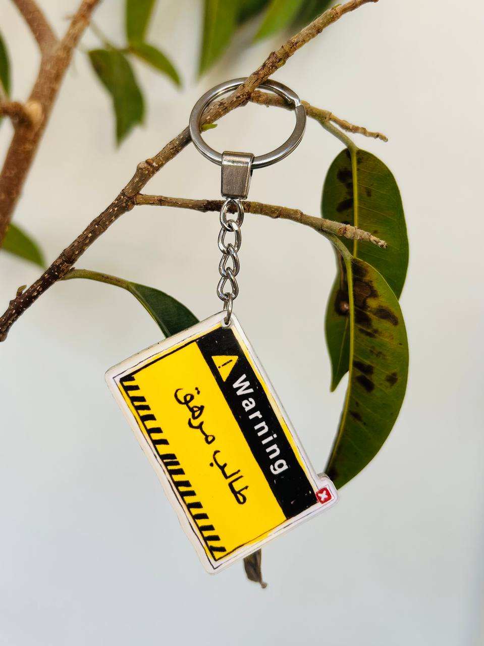 Warning Student Keychain