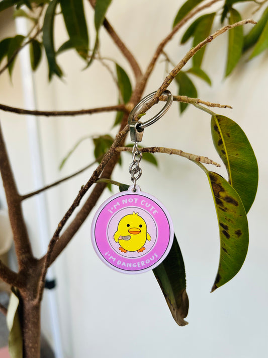 I'm Not Cute Keychain