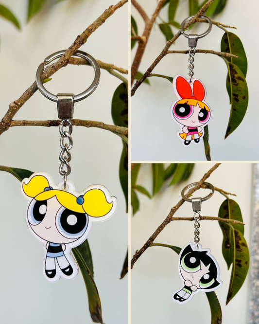 3 Powerpuff Girls Keychains