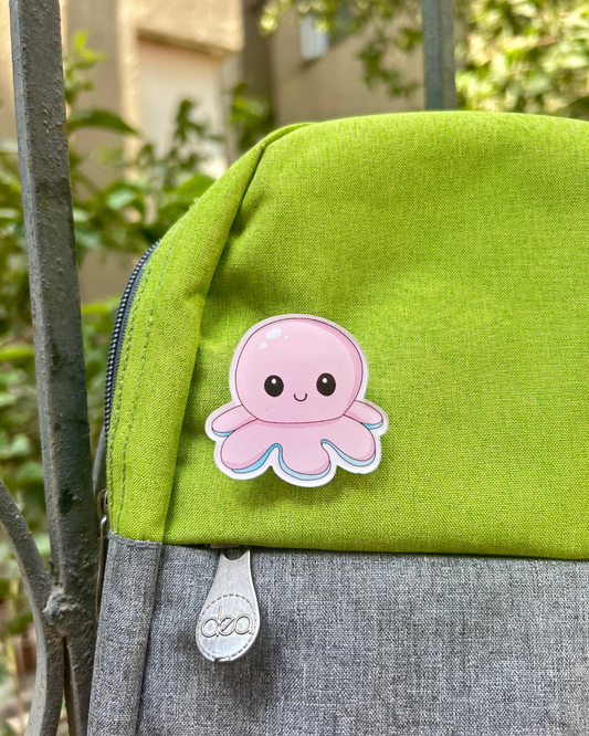 Cute Pink Octopus Pin