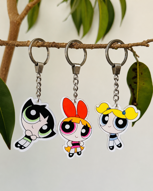 3 Powerpuff Girls Keychains
