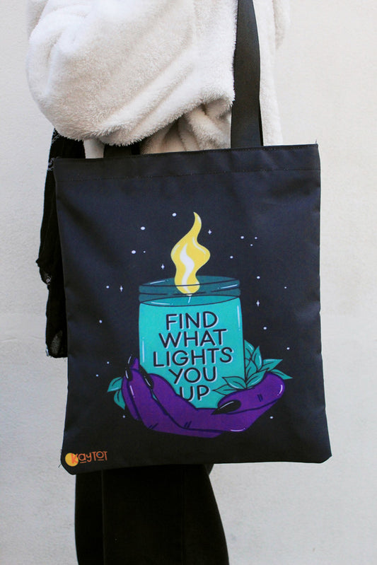 Find What Light's You Up Tote Bag