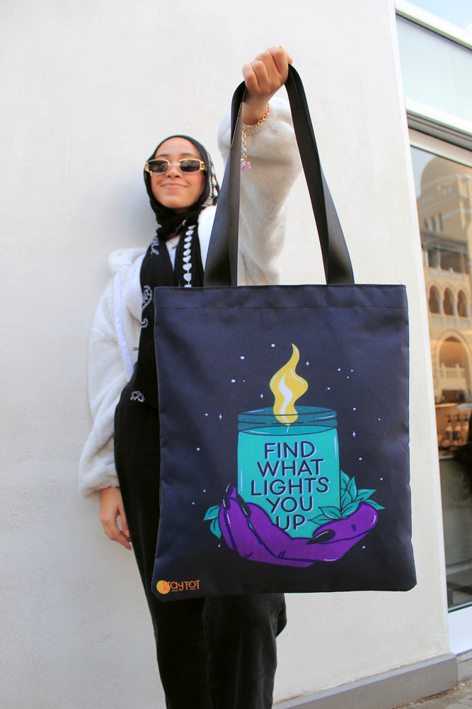 Find What Light's You Up Tote Bag