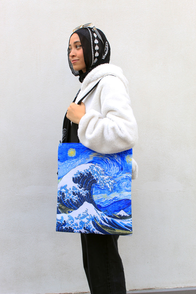 Starry Wave Tote Bag