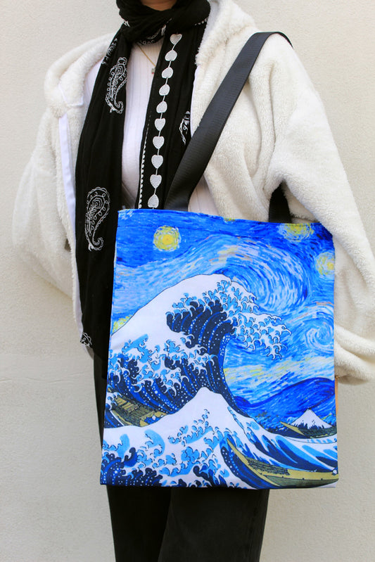 Starry Wave Tote Bag