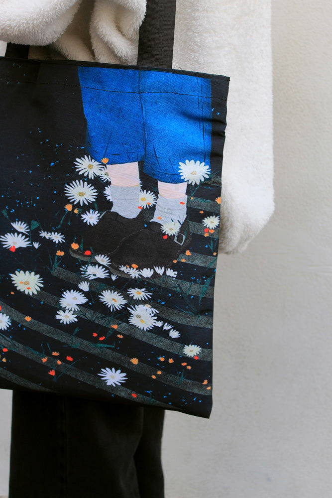 Midnight Blooms Tote Bag