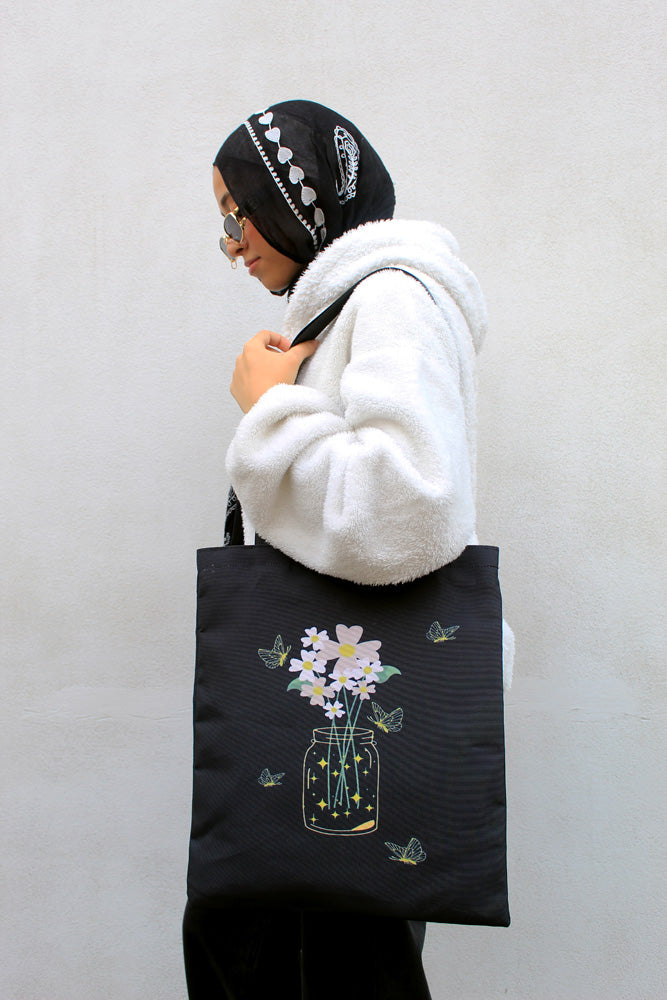 Starlit Blossoms Tote Bag