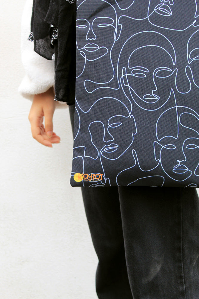 Abstract Faces Tote Bag