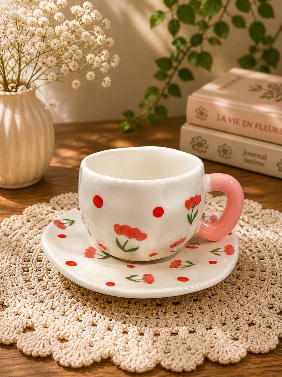 Porcelain Mug With Plate