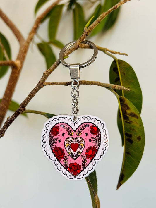 Red Heart Keychain