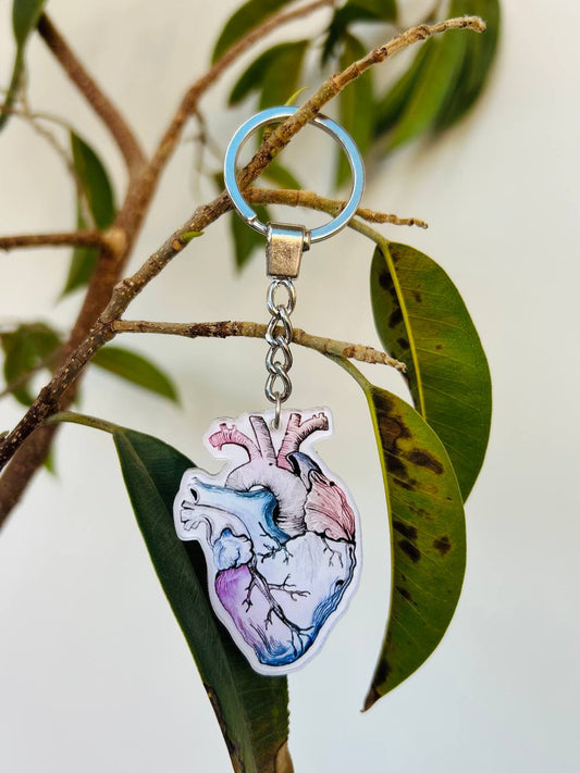 Blue Heart Keychain